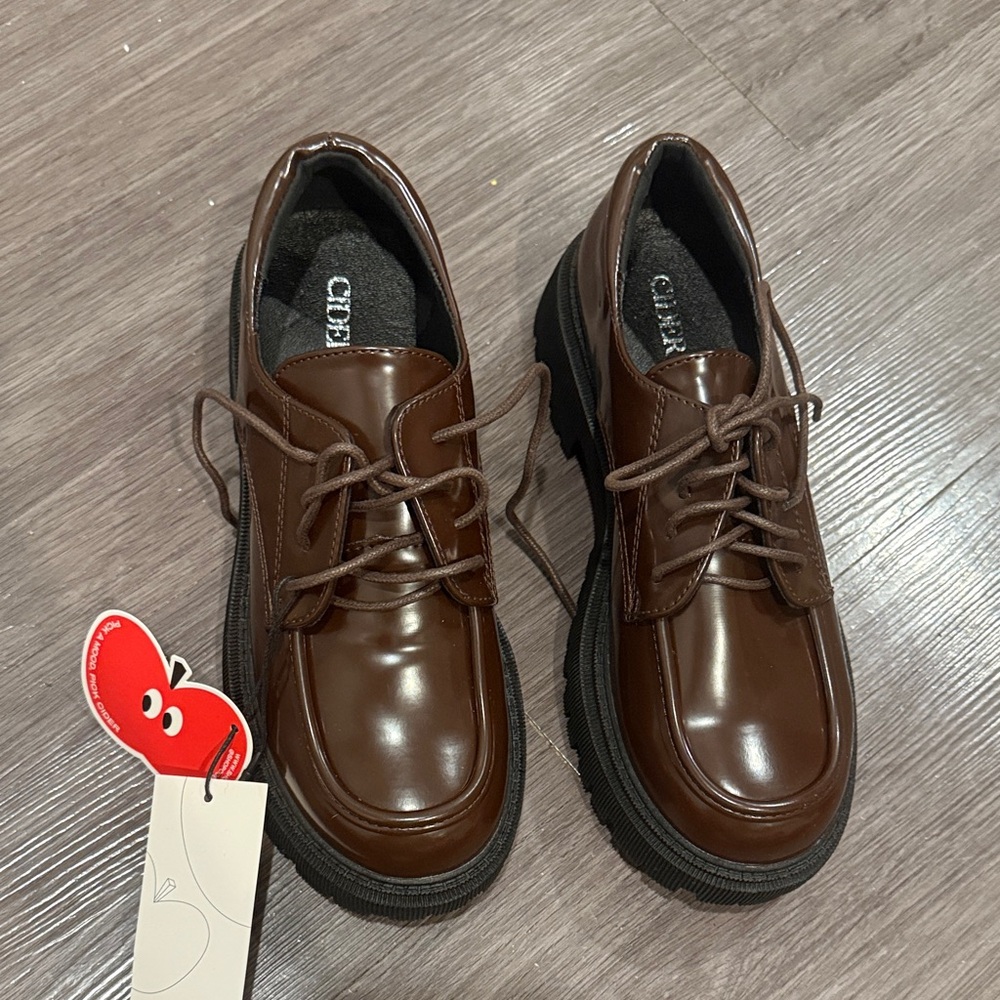Cider Brown Loafers with Black Soles - Picture 3 of 4